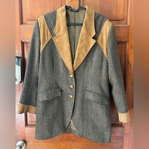 Vintage Pioneer Wear Red River Wool Riding Jacket Western Tweed Blazer M